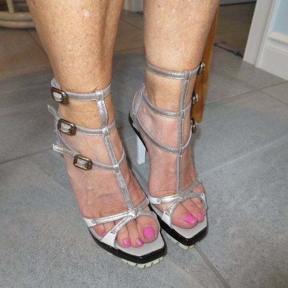 NIB CELINE Multi Strapped Complicated High Heel Sandals - Picture 12 of 16